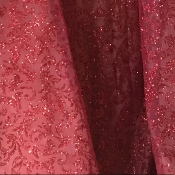 Portia and Scarlett Lace Glittery Long Sleeve Detachable Overskirt Dress - Picture 10 of 13